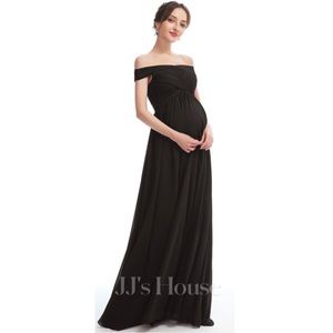 JJs House A-line off the Shoulder Chiffon Maternity Bridesmaid Dress